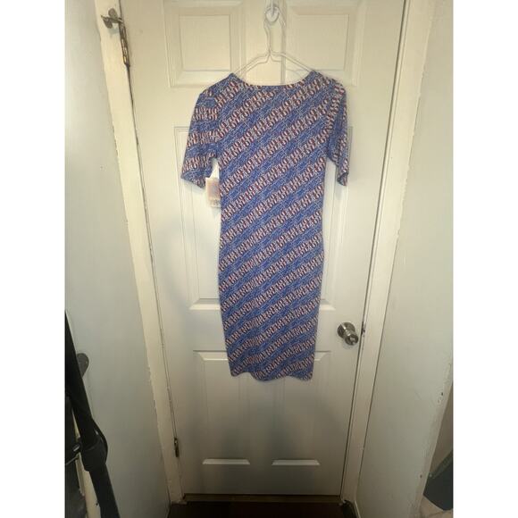 LuLaRoe Julia Women's Size XXS Half Sleeve Fourth Of July Themed Dress NWT - Picture 10 of 15